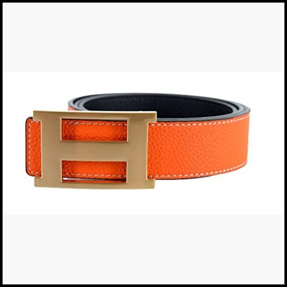 Genuine Leather Casual Dress Belt with Reversible Strap main image 4
